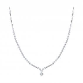 1070432-3-5: Колье из белого золота с бриллиантами выращенными 1070432-3-5 фото