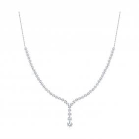 1070435-3-5: Колье из белого золота с бриллиантами выращенными 1070435-3-5 фото