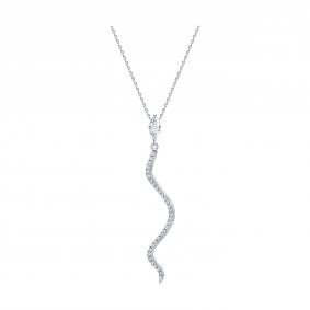 1070441-3-5: Колье из белого золота с бриллиантами выращенными 1070441-3-5 фото