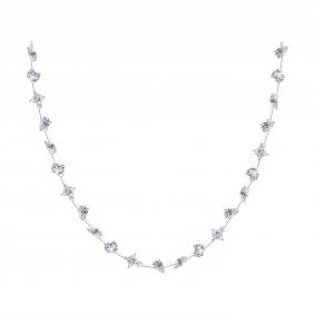 Колье из белого золота SOKOLOV 1070444-3-5 с бриллиантом выращенным 1070444-3-5 фото