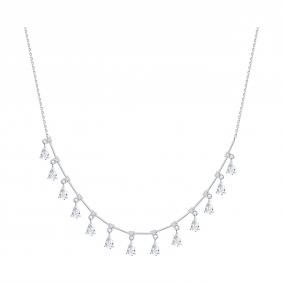 Колье из белого золота SOKOLOV 1070446-3-5 с бриллиантом выращенным 1070446-3-5 фото