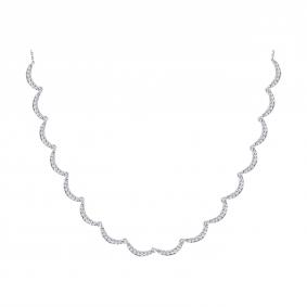 Колье из белого золота SOKOLOV 1070447-3-5 с бриллиантом выращенным 1070447-3-5 фото