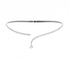 Колье из белого золота SOKOLOV 1070449-3-5 с бриллиантом выращенным 1070449-3-5 фото