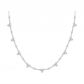 Колье из белого золота SOKOLOV 1070452-3-5 с бриллиантом выращенным 1070452-3-5 фото