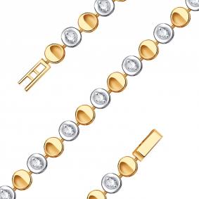 Золотой браслет Александра 1080031сбк с бриллиантом 1080031сбк фото