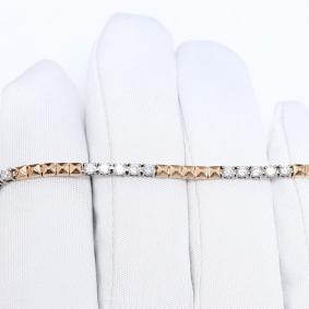 Золотой браслет Александра 1080110сбк с бриллиантом 1080110сбк фото