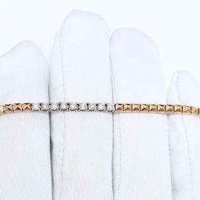 Золотой браслет Александра 1080122сбк с бриллиантом 1080122сбк фото