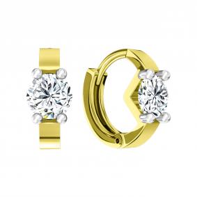 Серьги из лимонного золота Sanis 11-219092 с фианитом 11-219092 фото