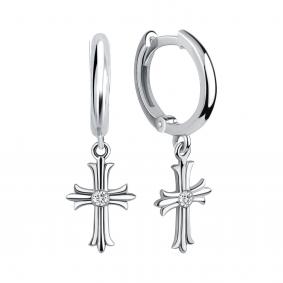 Серебряные серьги-кресты TALANT с фианитом 11-72-0001-15192 11-72-0001-15192 фото