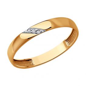 Золотое кольцо SOKOLOV 1110210 с бриллиантом 1110210 фото