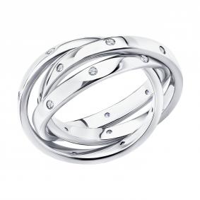 Золотое кольцо SOKOLOV 1110266-3 с бриллиантом 1110266-3 фото