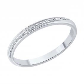 Кольцо из белого золота SOKOLOV 1110267-3 с бриллиантом 1110267-3 фото