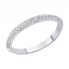 Кольцо из белого золота SOKOLOV 1110268-3 с бриллиантом 1110268-3 фото