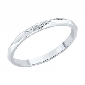 Кольцо из белого золота SOKOLOV 1110269-3 с бриллиантом 1110269-3 фото