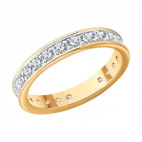 Золотое кольцо SOKOLOV 1110278-5 с бриллиантом выращенным 1110278-5 фото