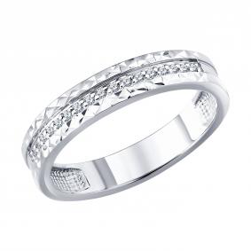 Кольцо из белого золота SOKOLOV 1110283-3 с бриллиантом 1110283-3 фото