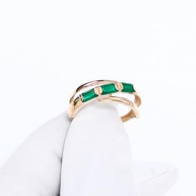 Золотое кольцо Александра 111803ск-014 с агатом 111803ск-014 фото