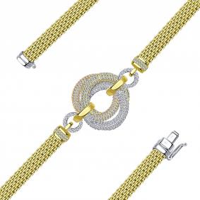 Браслет из лимонного золота Александра 111811слбк с фианитом 111811слбк фото