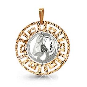 Золотая подвеска Знак зодиака Козерог AQUAMARINE 11263 11263 фото