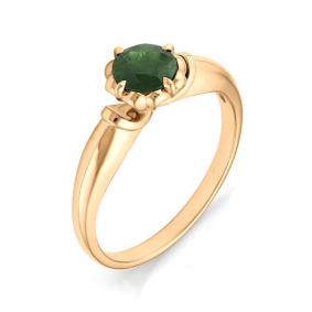 Золотое кольцо АЛЬКОР 11473-101 с изумрудом 11473-101 фото