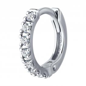 Одиночная серьга из белого золота SOKOLOV с бриллиантом 1170014-3 1170014-3 фото