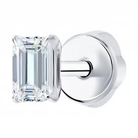 Золотые серьги SOKOLOV 1170032-3-5 с бриллиантом выращенным 1170032-3-5 фото