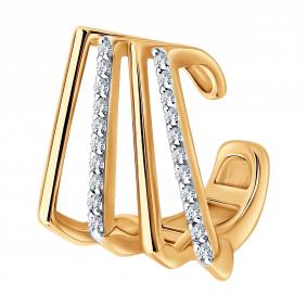 Одиночная серьга из золота SOKOLOV с бриллиантом 1170036 1170036 фото