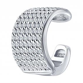 Одиночная серьга из белого золота SOKOLOV с бриллиантом 1170037-3 1170037-3 фото