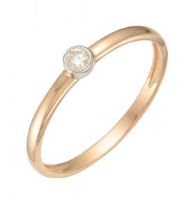 Золотое кольцо АЛЬКОР 11779-100 с бриллиантом 11779-100 фото