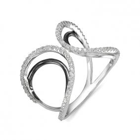 Кольцо из белого золота АЛЬКОР 11837-200 с бриллиантом 11837-200 фото