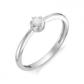 Золотое кольцо АЛЬКОР 11882-200 с бриллиантом 11882-200 фото