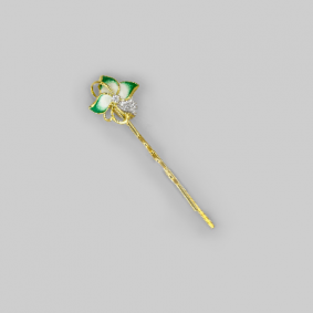 Золотые серьги Platina 12-0006-00-401-1130-25 с фианитом и эмалью 12-0006-00-401-1130-25 фото
