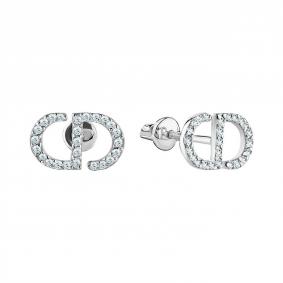 Серьги из белого золота TALANT 12-12-0001-80252 с фианитом 12-12-0001-80252 фото