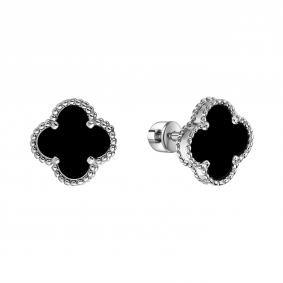 Серьги из белого золота TALANT 12-12-11209о с ониксом 12-12-11209о фото