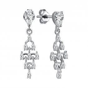 Серебряные серьги TALANT 12-72-0001-15600 с фианитом 12-72-0001-15600 фото