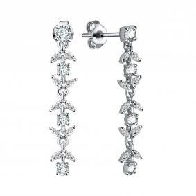 Серебряные серьги TALANT 12-72-0001-15601 с фианитом 12-72-0001-15601 фото