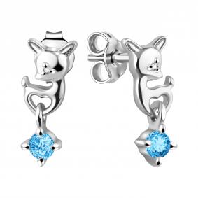 Серебряные серьги TALANT 12-72-0009-11291 с фианитом 12-72-0009-11291 фото