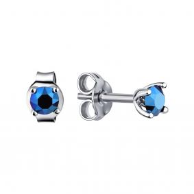 Серебряные серьги TALANT 12-72-000Ц-10756 с кристаллом Swarovski 12-72-000Ц-10756 фото