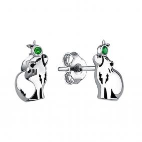 Серебряные серьги Капибара TALANT с фианитом 12-76-0003-15574 12-76-0003-15574 фото