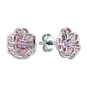 Серебряные серьги TALANT с витражной эмалью и фианитом 12-79-000R-17133 12-79-000R-17133 фото