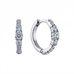 Серьги из белого золота ЮК Granat 12.20.32.5756.00-6703 с алмазом огранённым синт 12.20.32.5756.00-6703 фото
