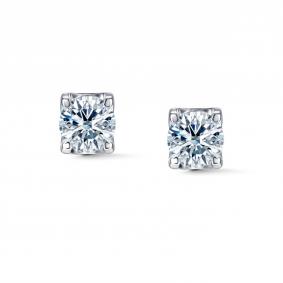 Серьги из белого золота ЮК Granat 12.29.32.5756.00-6865 с алмазом огранённым синт 12.29.32.5756.00-6865 фото