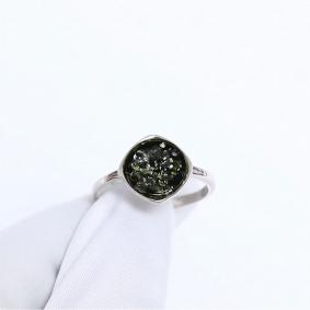 Серебряное кольцо Дарвин 120011342aa-з с янтарём 120011342aa-з фото