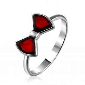 Серебряное кольцо Дарвин 120041141aa-к с янтарём 120041141aa-к фото