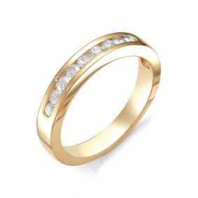 Золотое кольцо АЛЬКОР 1206-100 с бриллиантом 1206-100 фото