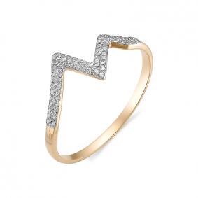 Золотое кольцо АЛЬКОР 12169-100 с бриллиантом 12169-100 фото