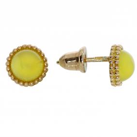 Серьги из золочёного серебра Дарвин 122032140aa-ж с янтарём 122032140aa-ж фото