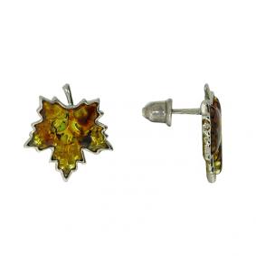 Серебряные серьги Дарвин 122047147ca-ск с янтарём 122047147ca-ск фото