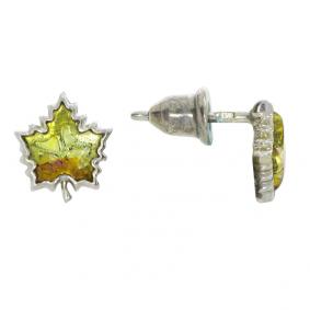 Серебряные серьги Дарвин 122047148aa-ск с янтарём 122047148aa-ск фото