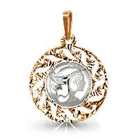 Золотая подвеска Знак зодиака Дева AQUAMARINE 12210 12210 фото